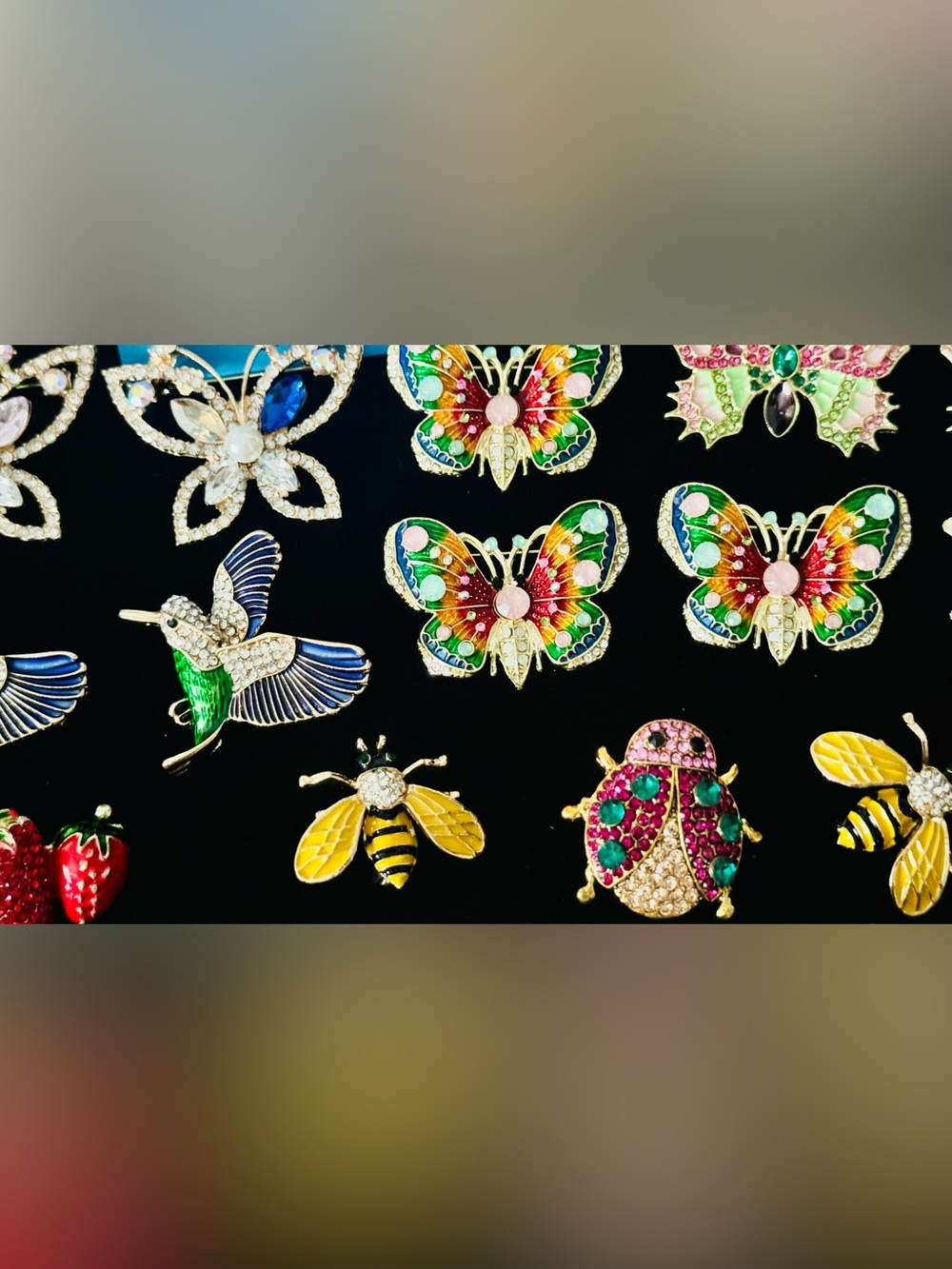 65 Colorful Animal Insect Dragonfly Butterflies, Owls, Flowers Brooch Lot - Picture 6 of 9